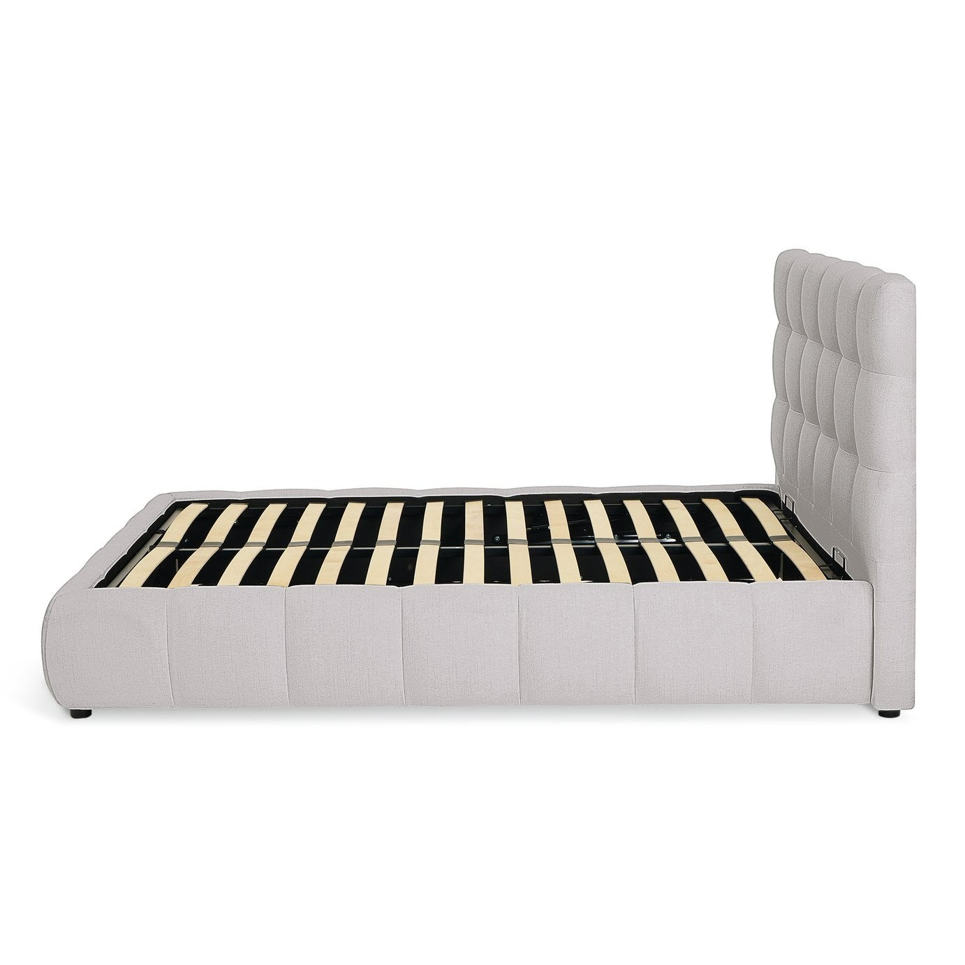 Bowie Small Double End Lift Ottoman Bed - Grey | Practical Lift Mechanism