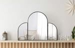 Habitat Black Folding Arch Dressing Mirror 70x50cm | Vanity Makeup Organizer