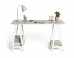 Habitat Trestle Table Office Desk - White ( B Grade )