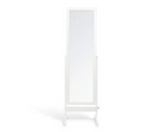 Full Length Wooden Cheval Mirror - White