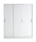 Home Nova 3 Door Sliding Wardrobe - White (B Grade)