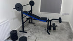 Pro Fitness Folding Workout Bench with 50kg Weight Package | Home Gym Training