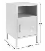 Stevie 1 Door Bedside Table Green | Bedroom Nightstand Storage Cabinet