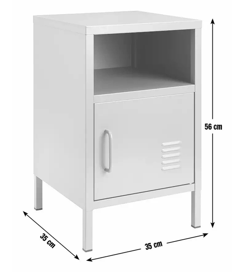 Stevie 1 Door Bedside Table Green | Bedroom Nightstand Storage Cabinet