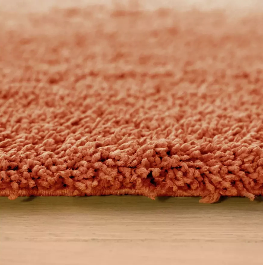 Noodle Plain Terracotta Rug 120x170cm | Modern Living Room Floor Rug Carpet