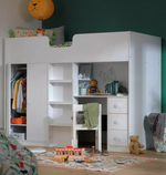 Jackson High Sleeper Bed Frame - White and Grey (B GRADE)