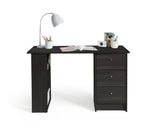Malibu 3 Drawer Office Desk - Black & Brown ( B Grade 25683 )
