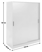 Nova 2 Door Sliding Wardrobe - Anthracite (B GRADE 1120)