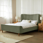 Betty Kingsize Bed Frame - Green | Luxurious Upholstered Design