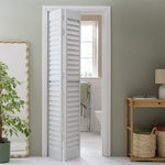 Shutter Effect Bi-Folding White Folding Door