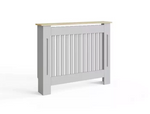 GFW Longslow Medium Radiator Cover Grey & Oak | Modern Radiator Cabinet Furnitur