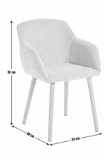 Home Alarik Pair of Fabric Dining Chairs Green | Upholstered Dining Seating