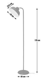 Home Benson Adjustable Floor Lamp Black | Modern Standing Floor Light Home Light