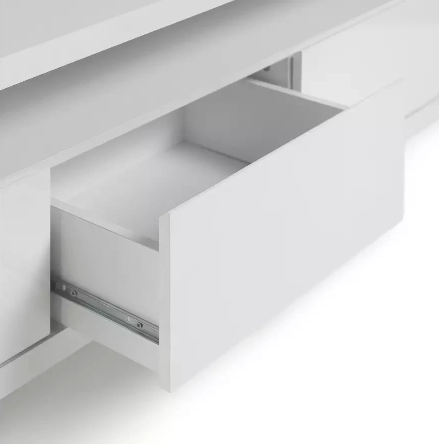 Home Sleigh 2 Door 1 Drawer TV Unit - White Gloss ( B Grade )