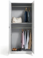Munich 2 Door Mirror Wardrobe - White | 2 door mirror wardrobe