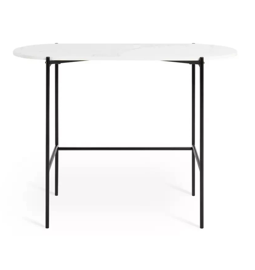 Home Jules Marble Style Office Desk White | Modern Home Office Desk Table