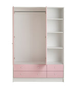Home Kids Malibu 2 Door 4 Drawer Wardrobe - Pink | Childrens Bedroom Storage