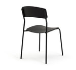 Stella Wood Effect Dining Table & 4 Black Chairs