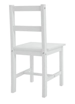 Habitat Home Raye Solid Wood Dining Table & 4 White Chairs | Kitchen ( B Grade )