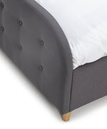 Ashby Ottoman Double Fabric Bed Frame - Grey | Soft Upholstered Comfort Bed