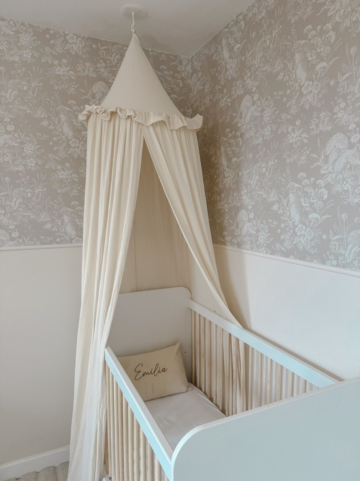 Baby Elegance Travis Baby Cot Bed with Mattress - White