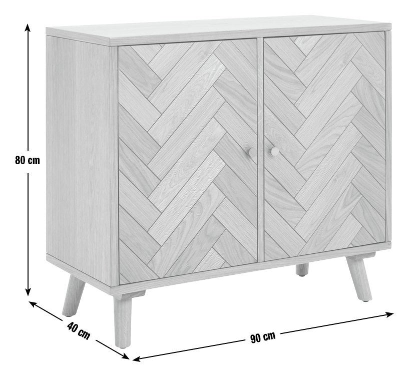 Afram 2 Door Sideboard - Natural | Buffet Cabinet Natural Wood