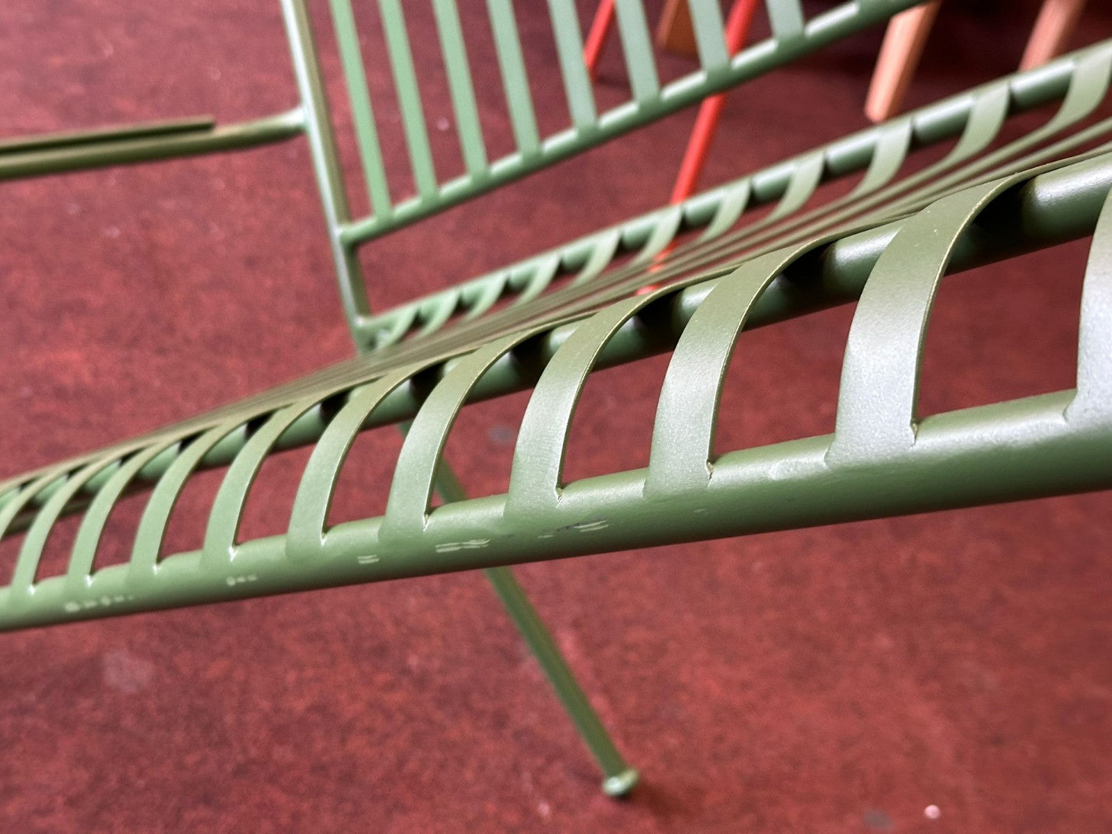 Indu 2 Seater Metal Garden Bench - Green (S)