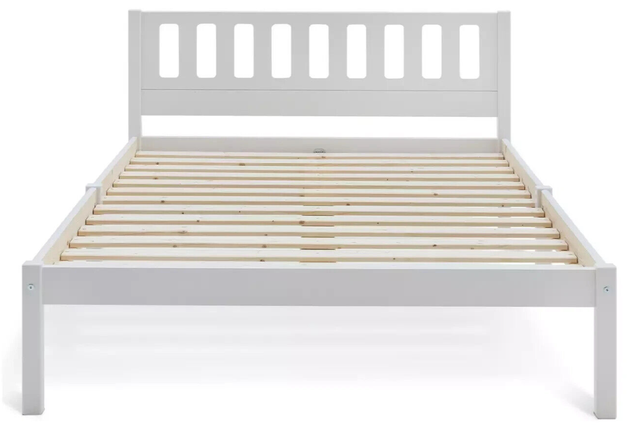 Ronnie Small Double Bed Frame - White