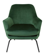 Celine Velvet Accent Chair - Green | Vibrant Color Accent