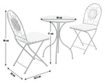 Genoa 2 Seater Metal Garden Bistro set - Black ( B Grade )