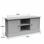 Home Winchester 2 Door Corner TV Unit - Green | Stylish Media Storage