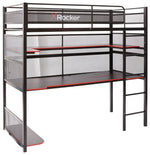X Rocker Battle High Sleeper Gaming with XL Gaming Desk | Modern Teen Interior