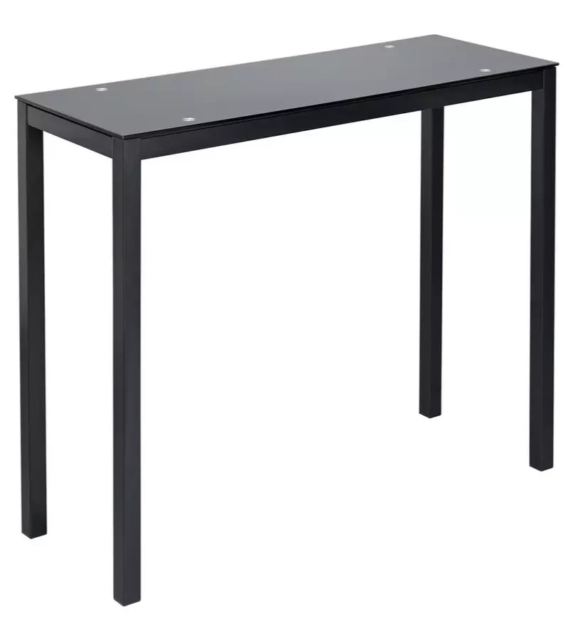 Lido Glass Black Bar Table (TABLE ONLY)