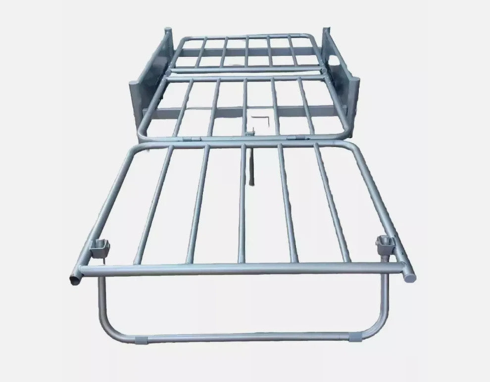 Single Metal Futton - Silver | Compact Futon Bed