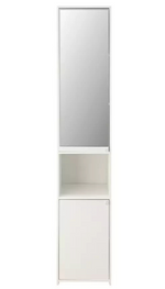 Home Prime Mirrored Tallboy White | Bedroom Storage Mirror Chest Unit