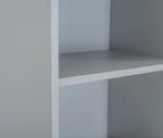 Maine Narrow 6 Shelf Bookcase - Shelving Storage Unit Display Cabinet - Grey