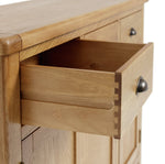 Home Kent 3 Door 3 Drawer Oak Sideboard - Natural | Elegant Living Storage