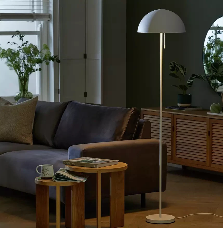 Modern Mushroom Floor Lamp - Black | Modern Standing Floor Light Home Lighting