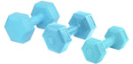 Opti 12kg Circular Fixed Dumbbell 6 Piece Weights Set Storage Blue Weights