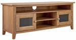 Home Islington 2 Door Oak TV Unit - Natural | Organized Media Space