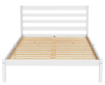 Home Kaycie Double Wooden Bed Frame White | Sturdy Strong Bedframe with Mattress