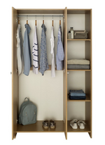 Seville 2 Door Open Shelf Wardrobe - Oak Effect ( B Grade 32586 )