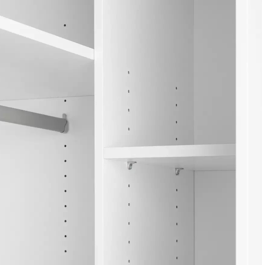 Munich Corner 1 Door Wardrobe - White (B GRADE 1110.)