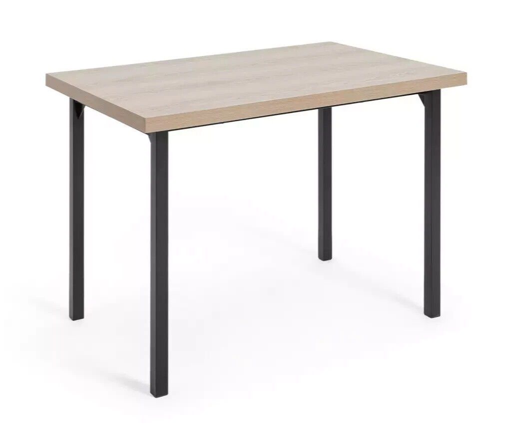 Habitat Zayn Wood Effect Dining Table & 2 Natural Benches (B Grade 58821 - 5882)