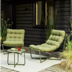 Scoop 2 Seater Metal Garden Bistro Set Green | Outdoor Patio Furniture Set