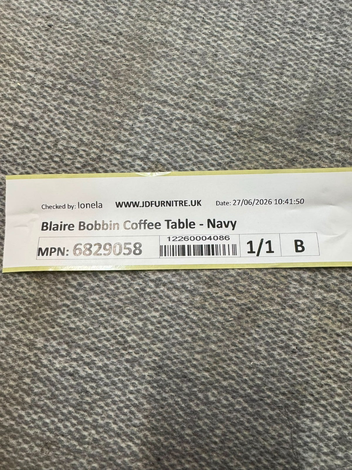 Blaire Bobbin Coffee Table - Navy (B Grade)