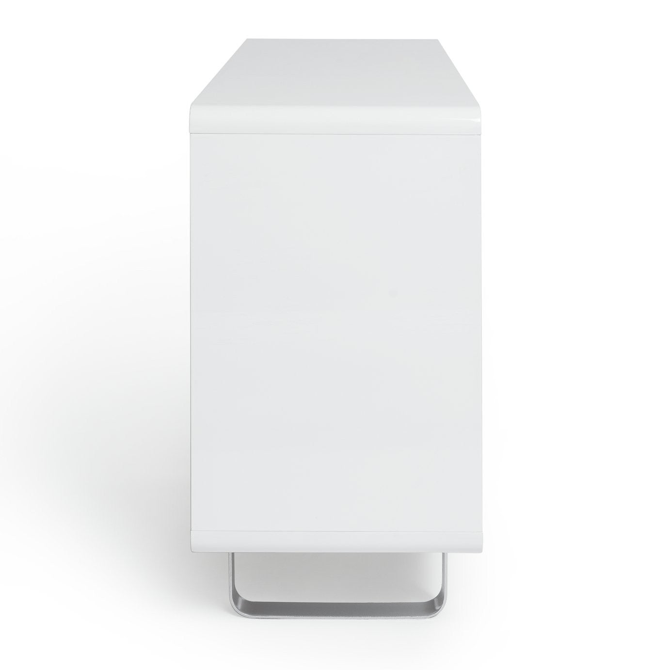 Home Sleigh 3 Door 1 Drawer Sideboard - White Gloss | Furniture for Living Room