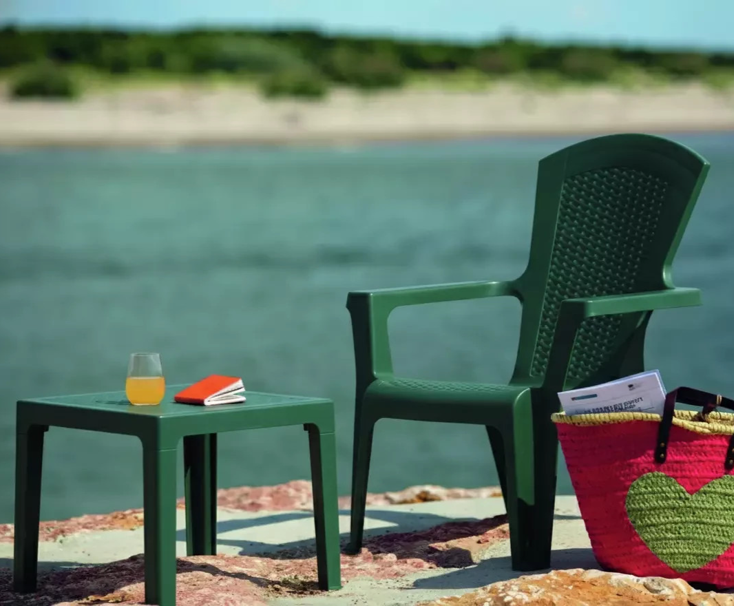 Bica Baltimore Stackable Garden Bistro Set - Green (B Grade 1346.)