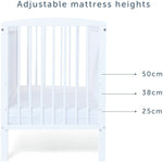 Baby Elegance Starlight Baby Cot with Mattress - White