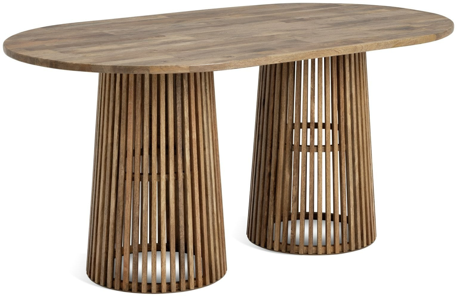 Jericho Solid Wood 6 Seater Dining Table - Natural |Modern Living Room Furniture